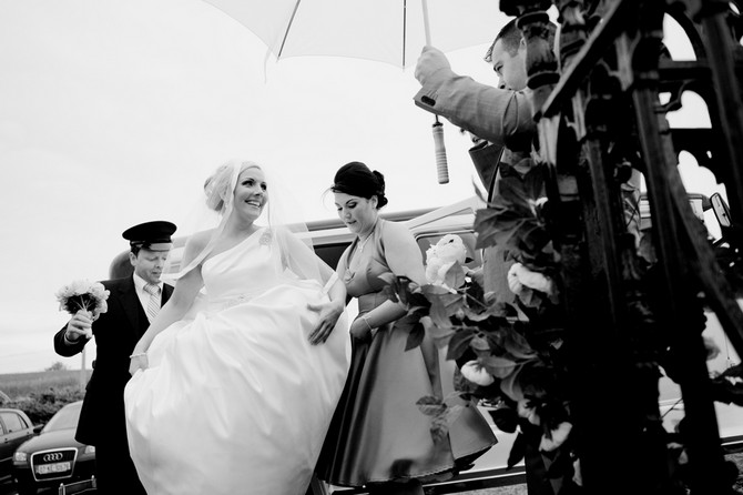 rainy wedding day